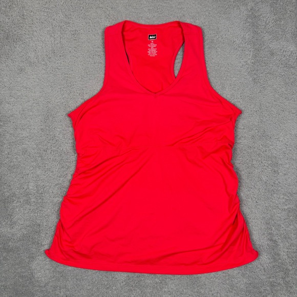 REI Tops - REI Womens Red/Orange Ruched Racerback Athletic Tank Top Size 16 Hiking Active